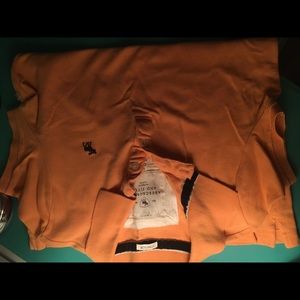 orange abercrombie polo